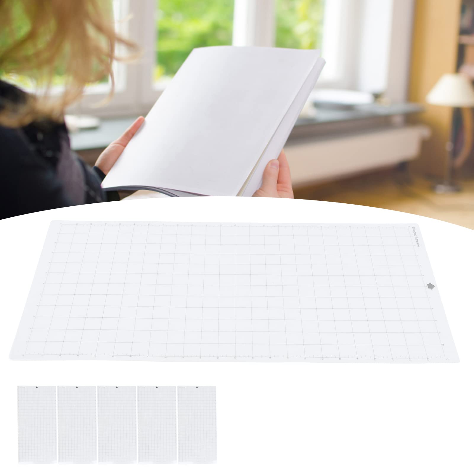 Tappetino da Taglio Autoriparante Confezione da 5, Tappetino Grande in PVC per Artigianato, Antiscivolo, Robusto per Carta, Cartoncino, Progetti Fai da Te, Cucito,