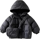 XOGWVJ Girls Winter Coat Lightweight Warm Puffer #F01-black – product photo 6 of 7