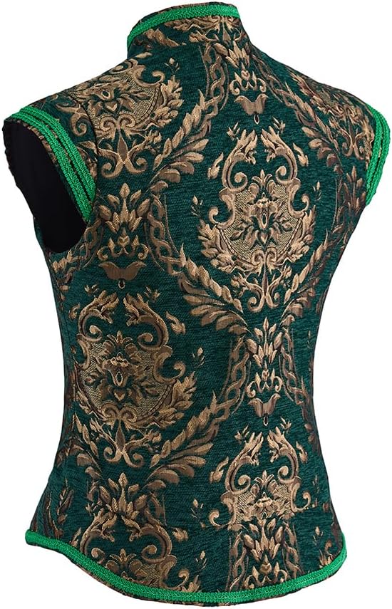 CosplayDiy Mens Tudor Vest Victorian Suit Vest Tudor Jerkin Gothic Steampunk Waistcoat