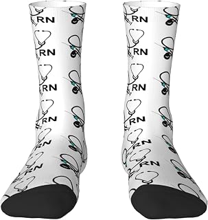 321 Men’S Socks Registered Nurse Rn Gift Walking Socks Unisex Work Socks Nonslip Running Socks For Outdoor Walking Gifts 40Cm
