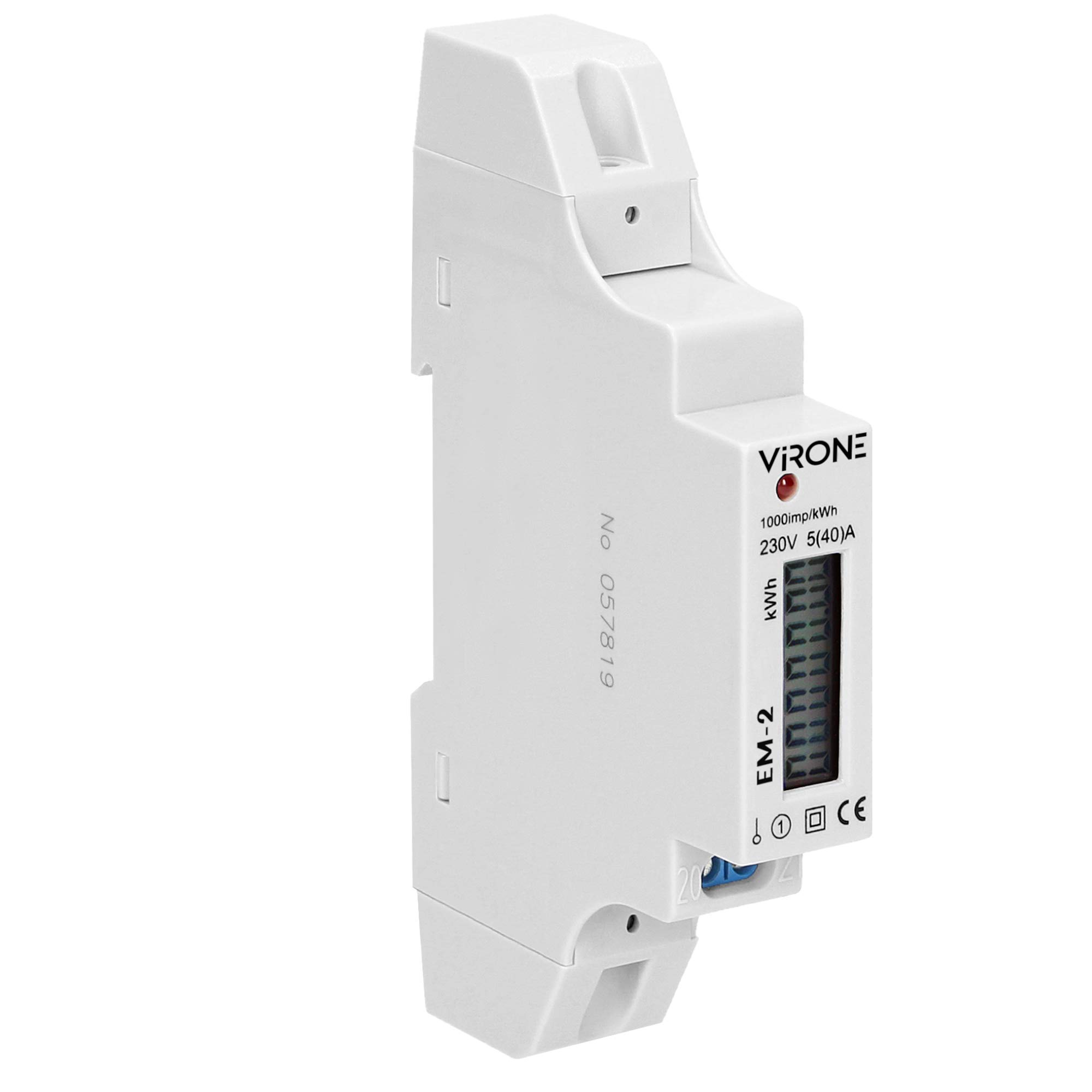 Virone EM-2 Digital AC Energy Meter installed in a distribution box.