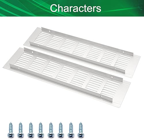 Miniatura 9 de Bettomshin Rejilla de ventilación cuadrada de aleación de aluminio de 15.75 x 3.15 pulgadas (largo x ancho), rejilla de ventilación cuadrada de