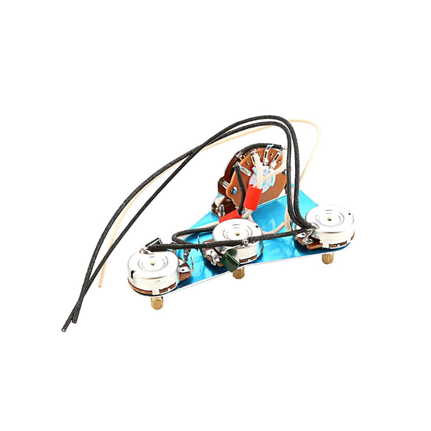3X Cablaggio per Chitarra Elettrica Convertitore A 5 Vie Potenziometri 250K per Chitarra Usato Kit di Cablaggio Precablato