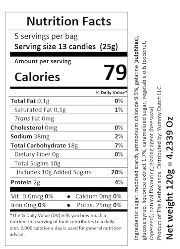Venco Double Salt Licorice 4.2339 Ounce Bag (Pack of 1)