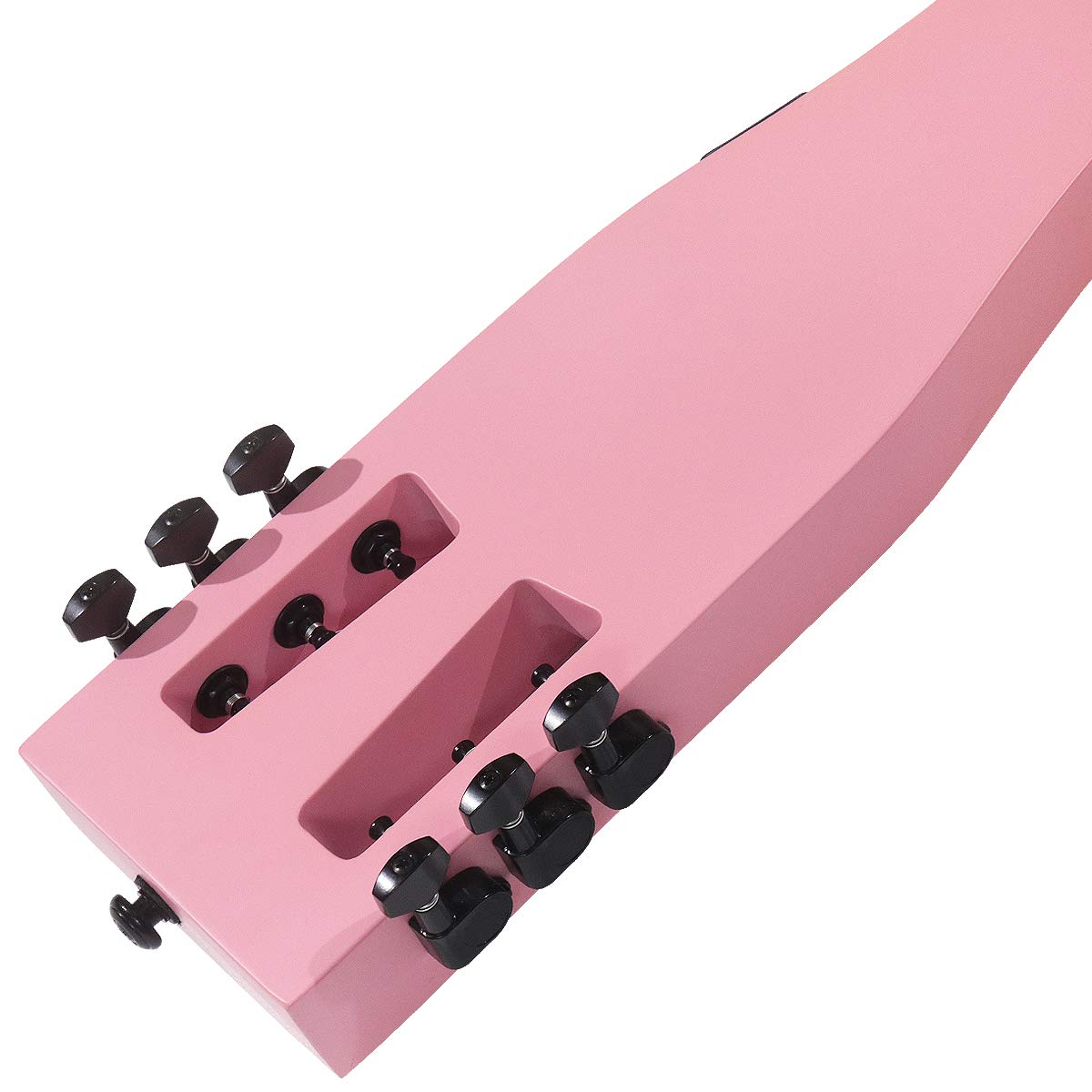 Chitarra elettrica portatile per esercitarsi, da viaggio, 82 cm, 1,6 kg, full-scale da 65 cm, con custodia Gigbag, per destrimani, rosa