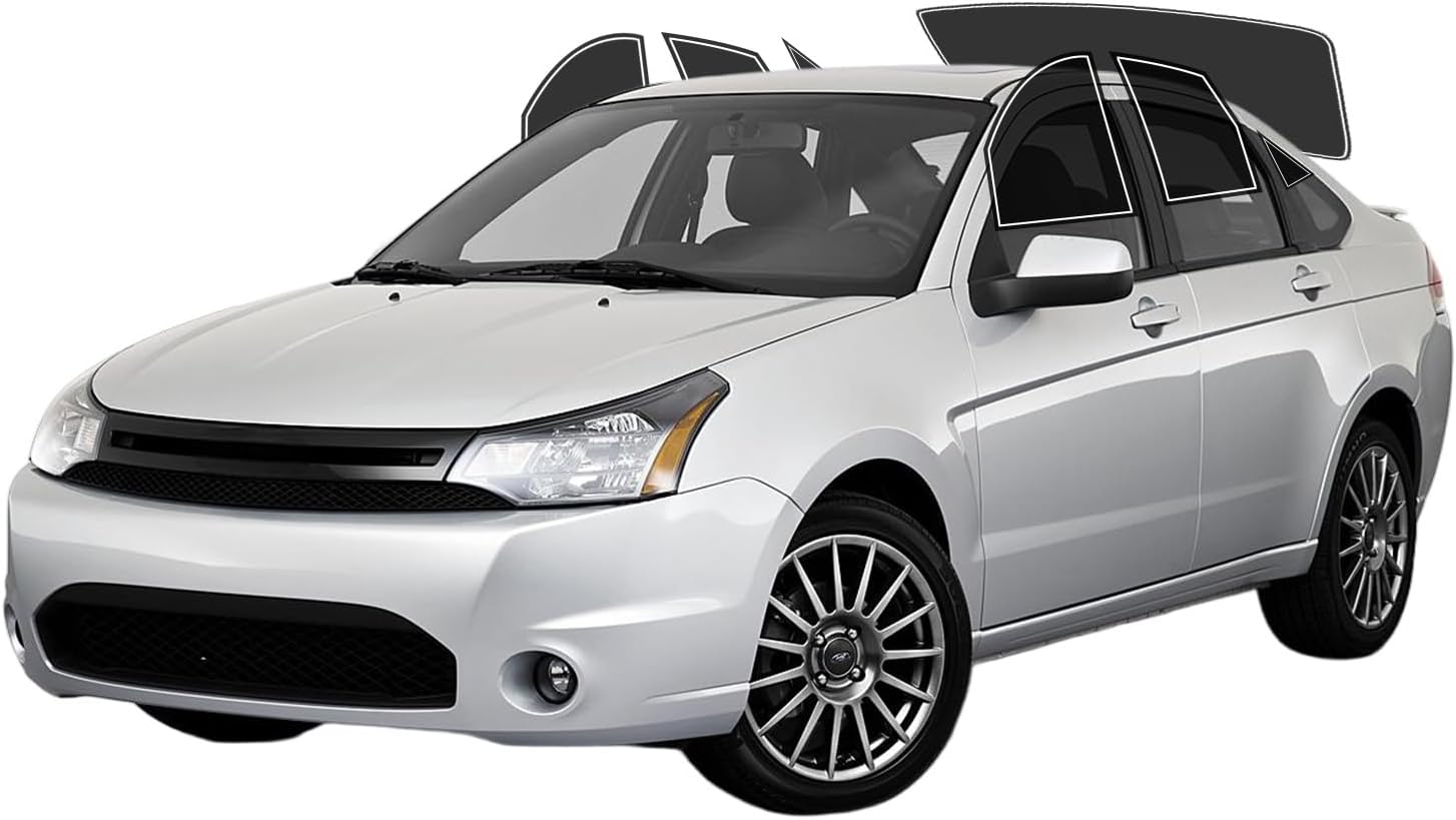 AUTOTEK Precut Window Tint Film For Ford Focus Sedan 2008-2011 All Side+Rear Windshield 20% VLT 2Ply Anti-Shatter, UV Block, Privacy Protection, Easy Install, No Trimming Needed,Heat & Glare Reduction