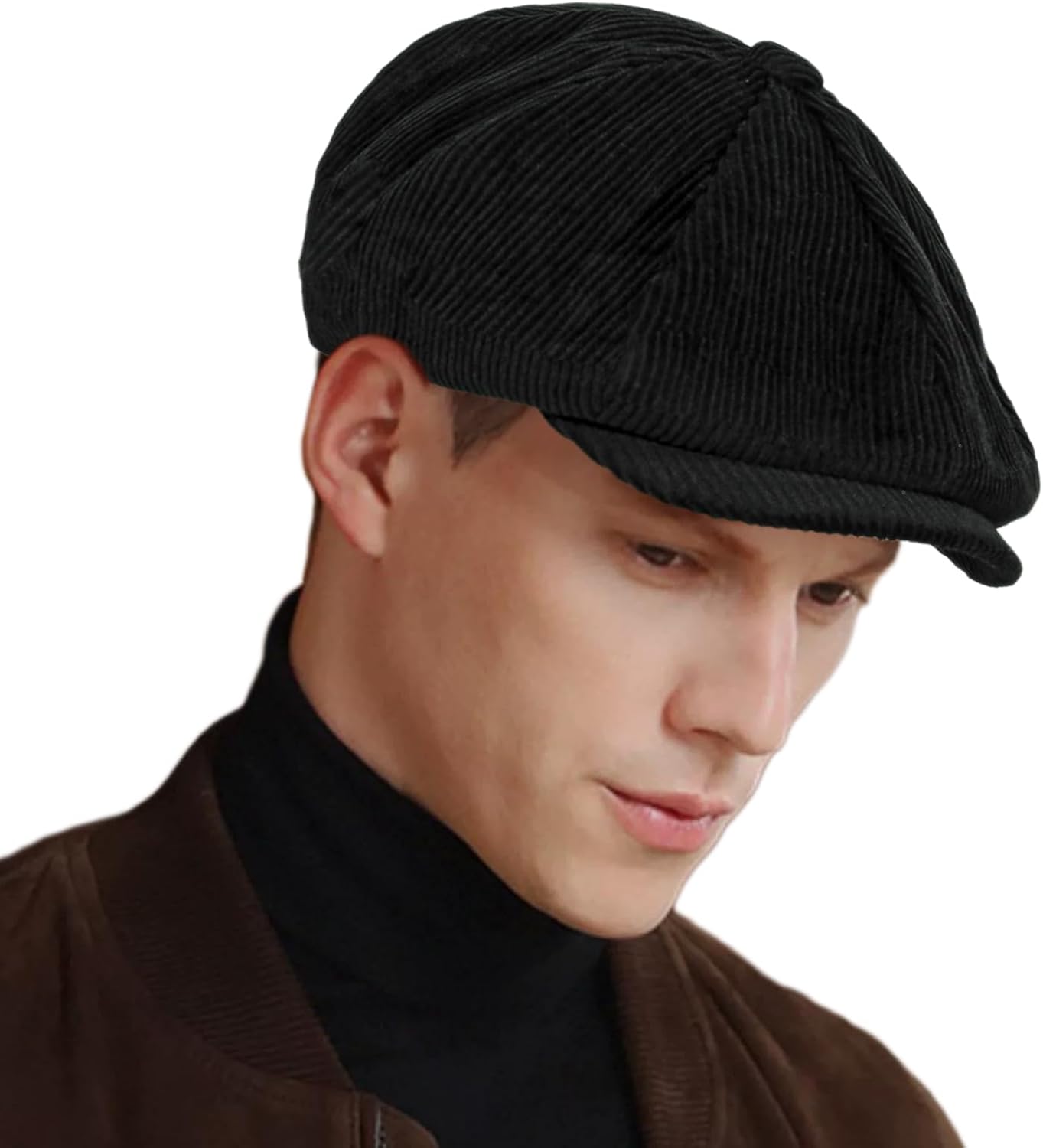 Mens Newsboy Cap Vintage Gatsby Hat Ivy Cabbie Hat Flat Golf Cap Boyfriend Gifts