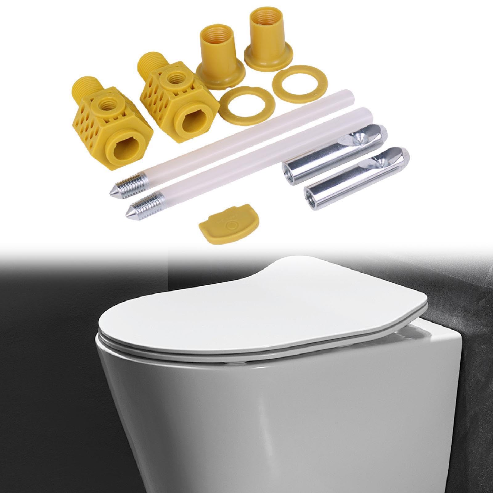 Kit de fijación universal para asiento de inodoro para colgar en la pared, tornillos de nailon y hierro para una fácil instalación en el baño, reemplazo perfecto para accesorios de tapa de inodoro
