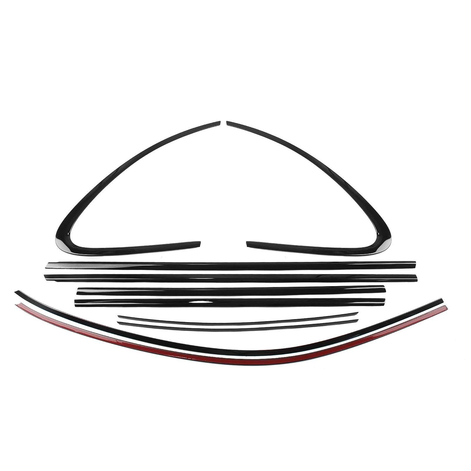 Snwdbh One Color 10 Pieces Car Door Window Weatherstrip For Cayenne 2011-2017 Seal Belt Strip Rainproof Molding Edges Trim Replacement Exterior Belt