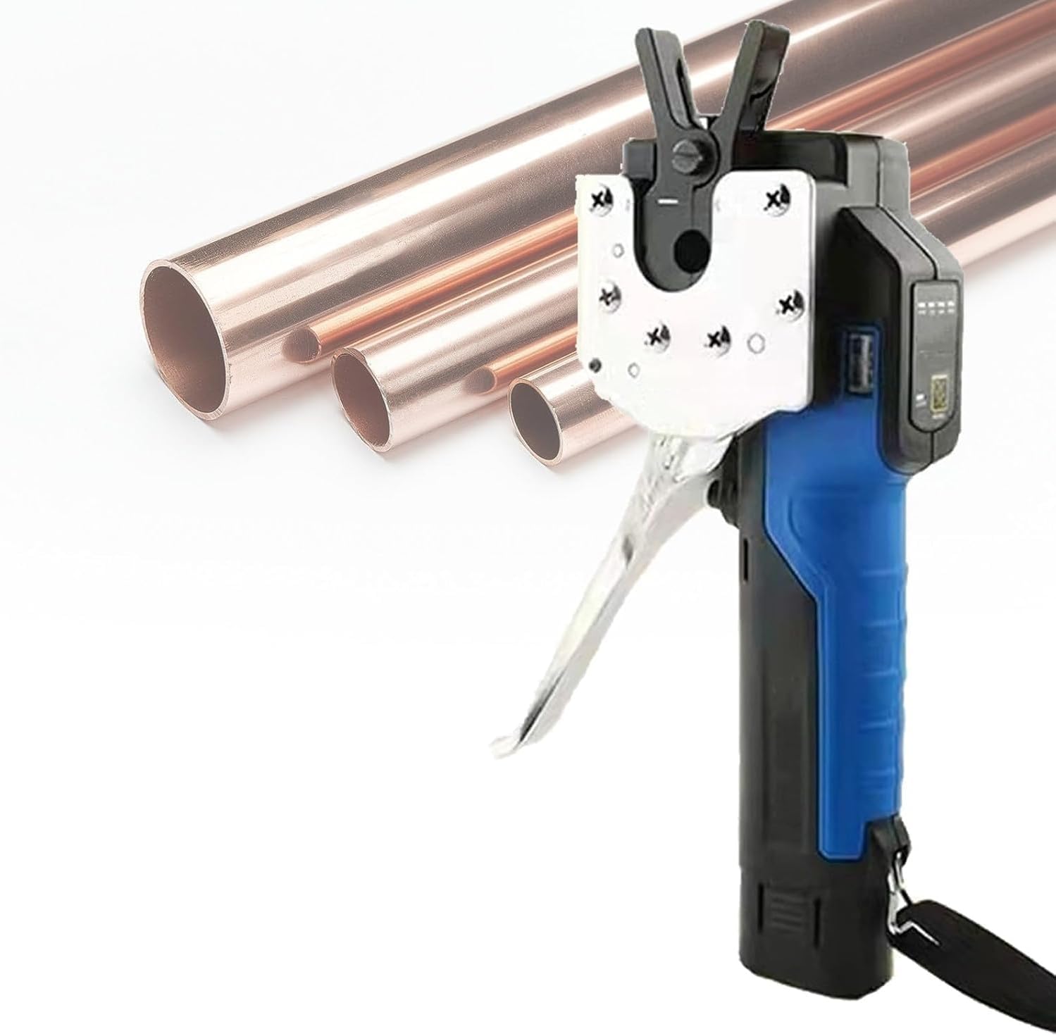 Electric Flaring Tool, Copper Pipe Expander Tool, for Air Conditioner Repairing, with Multi-size Chuck and Removable Battery(C)