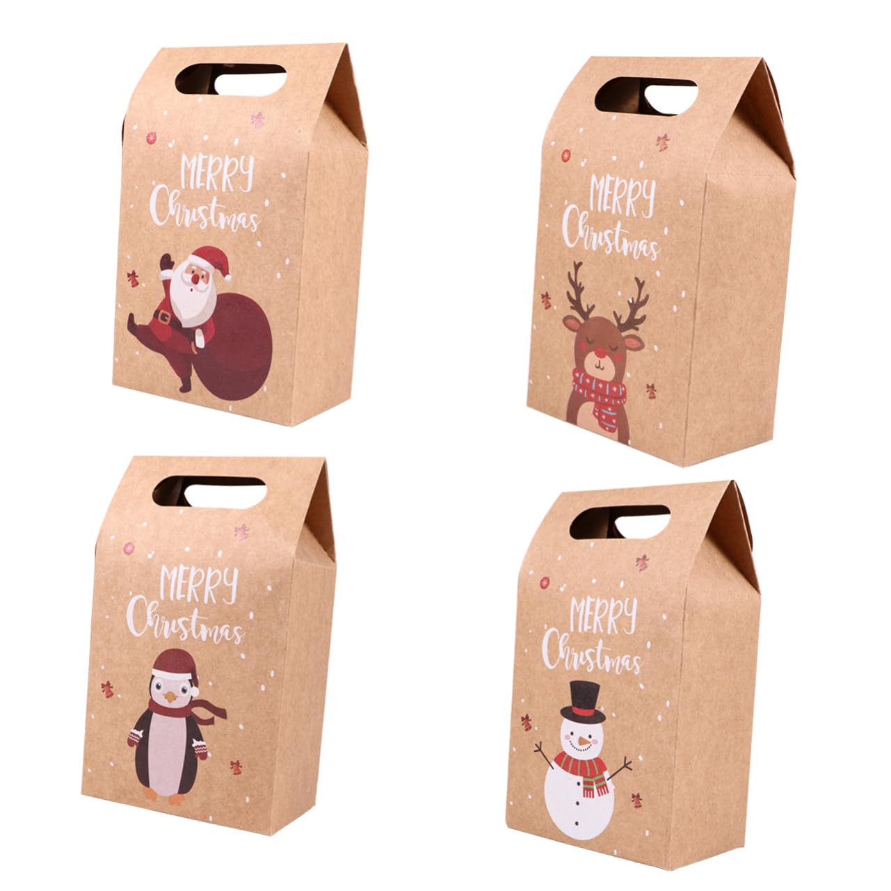 SEWOART 24piezas Bolsas Kraft Resistente y Para Envolver Para Fiestas Navideñas