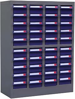 Heavy-Duty Alloy Steel Nuts and Bolts Organizer Cabinet - Label Stickers Included for Office Supplies & Small Item Storage - Ideal Tool Organizer for Home & Workshop,40 Drawers Without Door