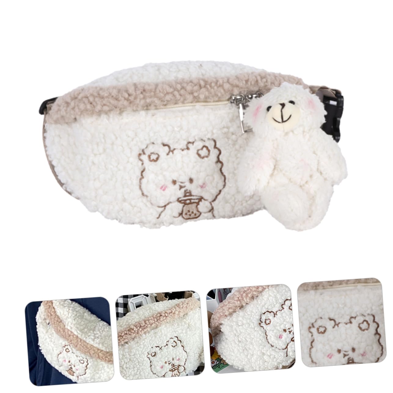 GALPADA Riñonera De Peluche Para Crossbody Billetera Para Niños Bolsa De Almacenamiento De Cintura Monederos Para Niños Cartera De Bolso Para Niñas Felpa