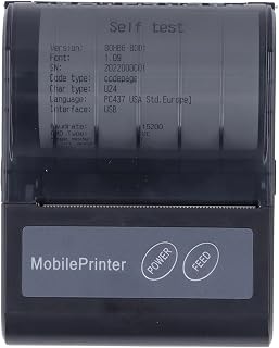 Thermal Receipt Printer Bluetooth Portable Handheld Thermal Printer Paper 80mm USB Wireless for Supermarket Restaurant US Plug 100240V