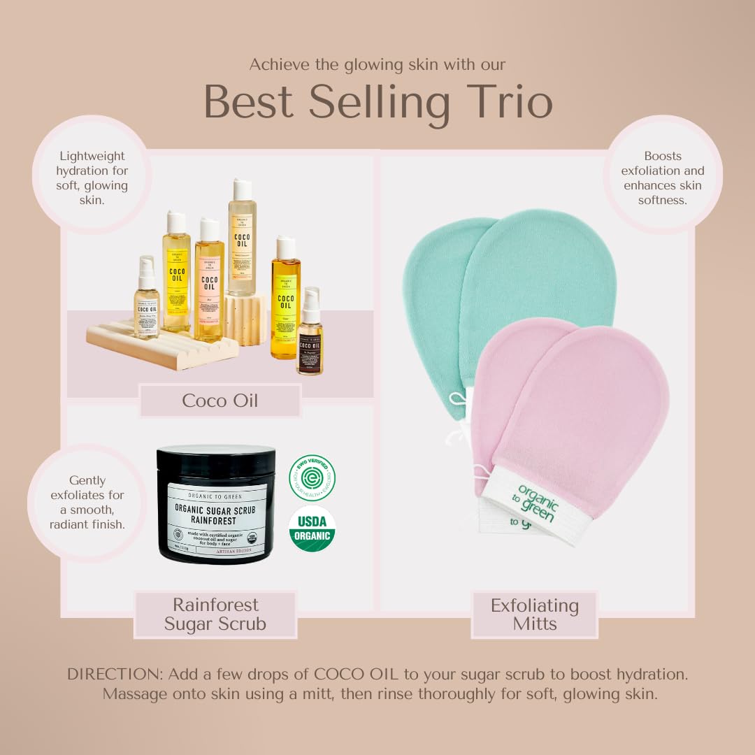 Organic To Green Rainforest USDA Organic Sugar Coconut Oil Scrub - Image 6