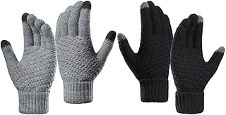 2 Pares de Luvas de Texto Com Tela Sensível Ao Toque Forros de Luvas Térmicas de Inverno para Mensagens de Texto Ciclismo Direção Tela Sensível Ao Toque Compatível Com Smartphone