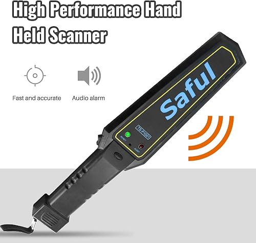 Miniatura 8 de Detector de metales de mano Seguridad Portátil Sensibilidad Ajustable Sonido Vibración Alertas Detecta Armas Cuchillos Tornillo Escáner Detecta