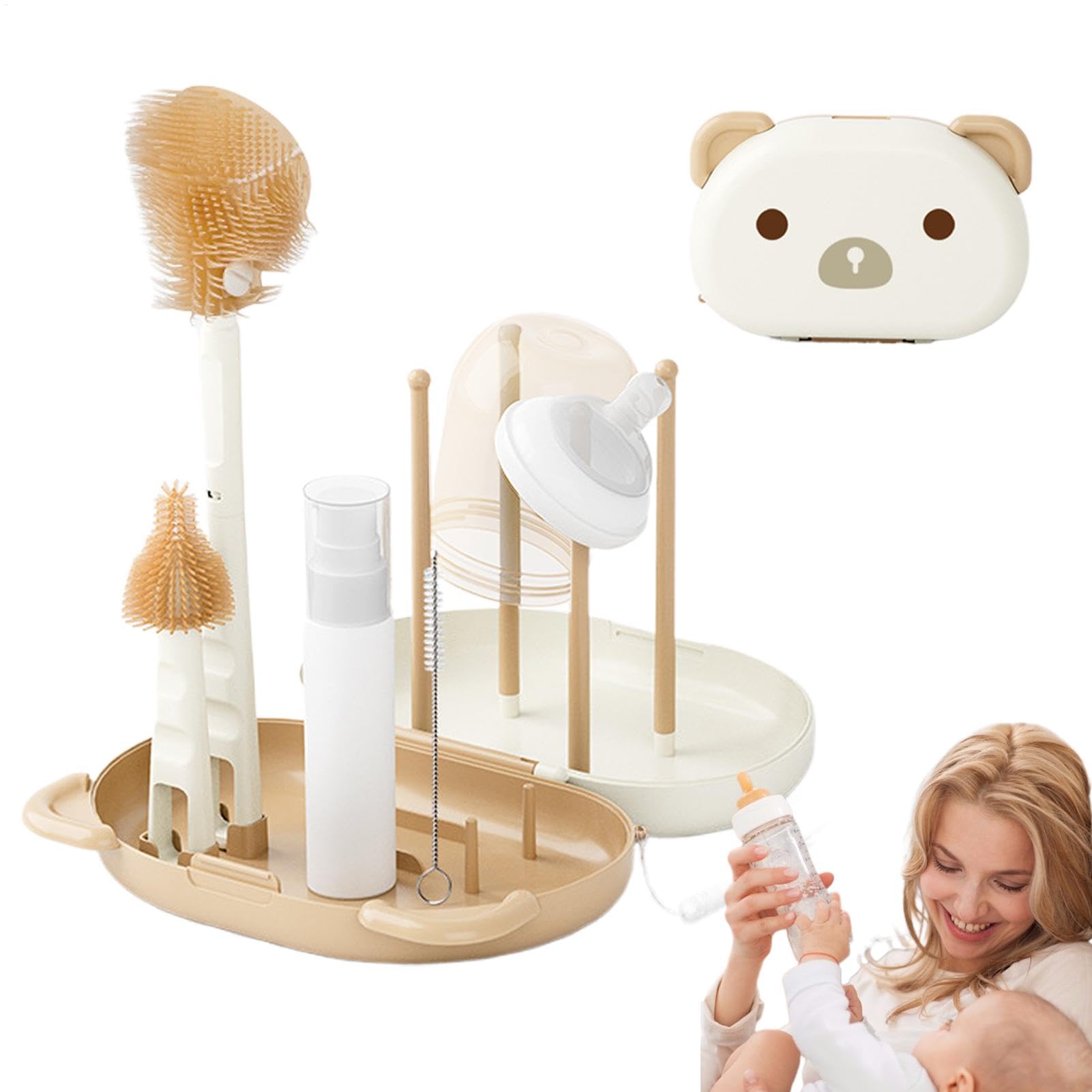 Nettoyeur de bouteille pour bébé multifonctionnel et kit de brosses de lavage