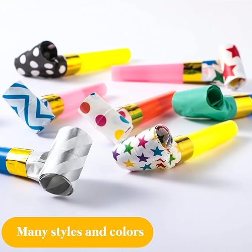 Miniatura 6 de Skylety Sopladores de fiesta de 20 piezas divertidos para cumpleaños, Halloween, Navidad, sopladores de bocinas, coloridos, silbatos, causadores de