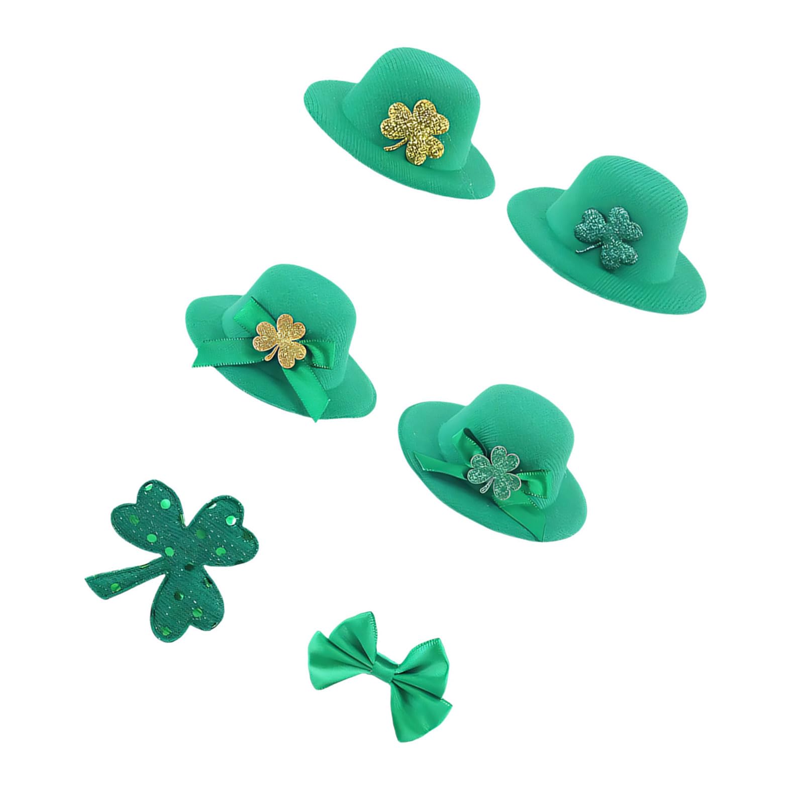 Tsophreniq 6Pcs Wine Bottle Decorative Caps Small Top Hats Green Felt Bottle Covers for Party Decorations and Gatherings Wine Decorative Caps