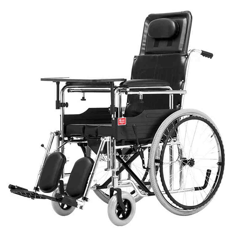 Buy Wheelchairs Folding Sport Reclining Folding Wheelchair with Length Arms and Elevating Leg