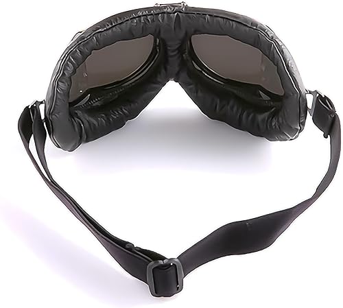 Miniatura 3 de Anteojos de seguridad para motociclismo, motonetas, medio casco clásico para Vespa, estilo aviador, plegable con lentes transparentes