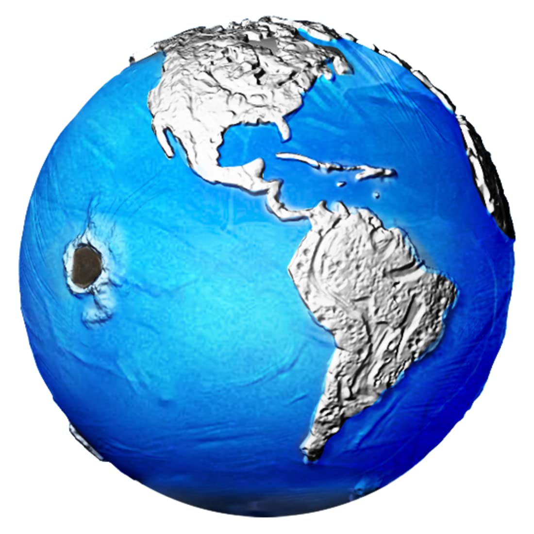 TREASURE WORLD COLLECTIBLES Blue Marble Endangered Meteorite From Space 3 Oz Silver Coin Barbados 2022