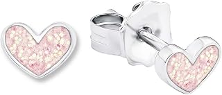 Prinzessin Lillifee Ohrringe 925 Sterling Silber Mädchen Kinder Ohrschmuck, Herz, Kommt in Schmuck Geschenk Box