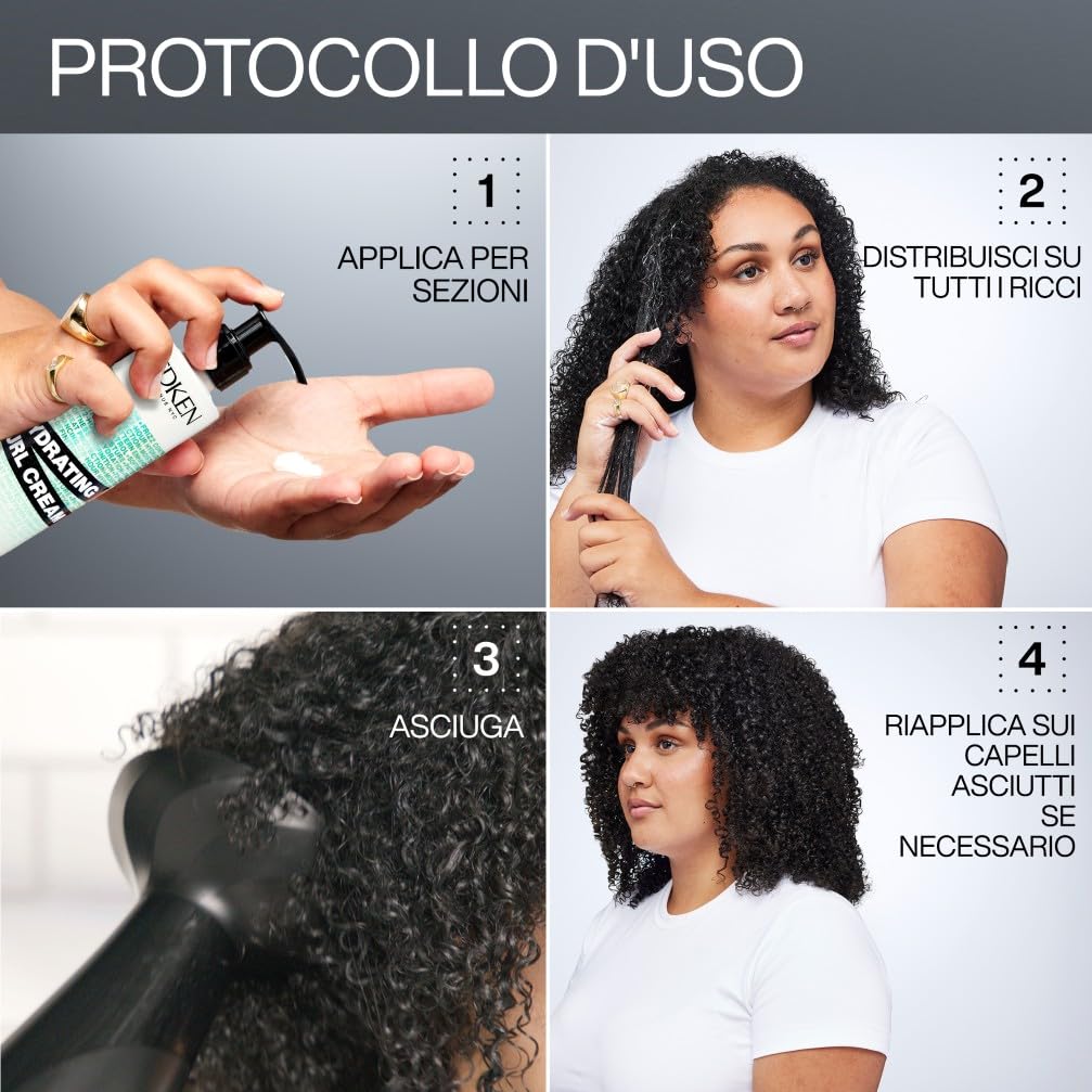 Redken, Crema Arricciante Per Definizione Ricci e Termoprotettore, Idrata & Definisce i Ricci, Arricchita con Olio di Jojoba & Squalane, Capelli Ricci, Mossi & Crespi, Curl Stylers, 250ml