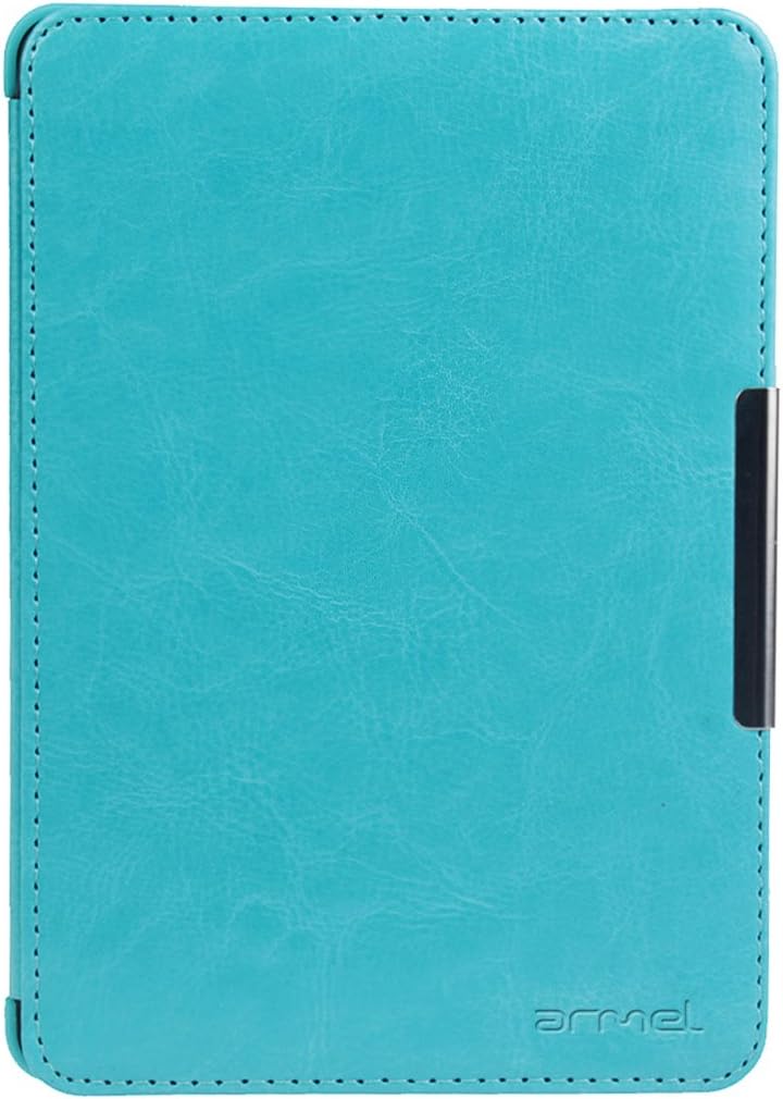 PU Leather Lightweight Case Cover for Amazon Kindle Paperwhite (2012, 2013 and 2015 Version) with Wake Sleep Function and Elasticated Hand Strap