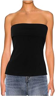2025 - Blusa sin mangas sin espalda con solapa ancha y abertura para mujer - Top sexy en color sólido para el ocio o para salir por la noche Black Eng