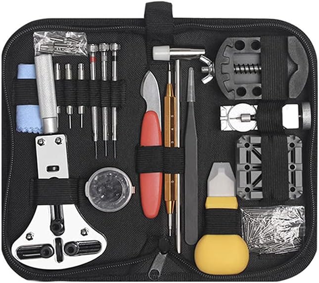 AMERTEER Watch Repair Kit, Watch Repair Tool Professional Pring Bar Tool Kit, Watch Strap Chain Pin Tool Tit With Carrying Case