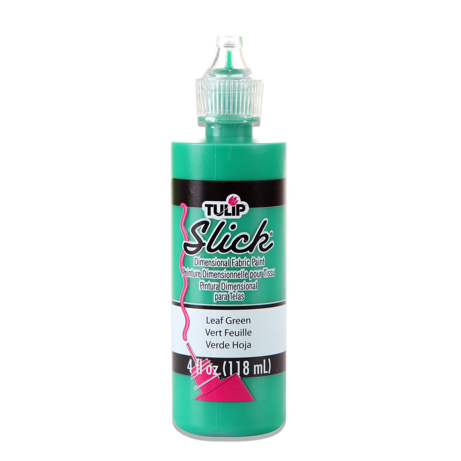 TULIP41407 Dimensional Fabric Paint 4oz Slick Leaf Green