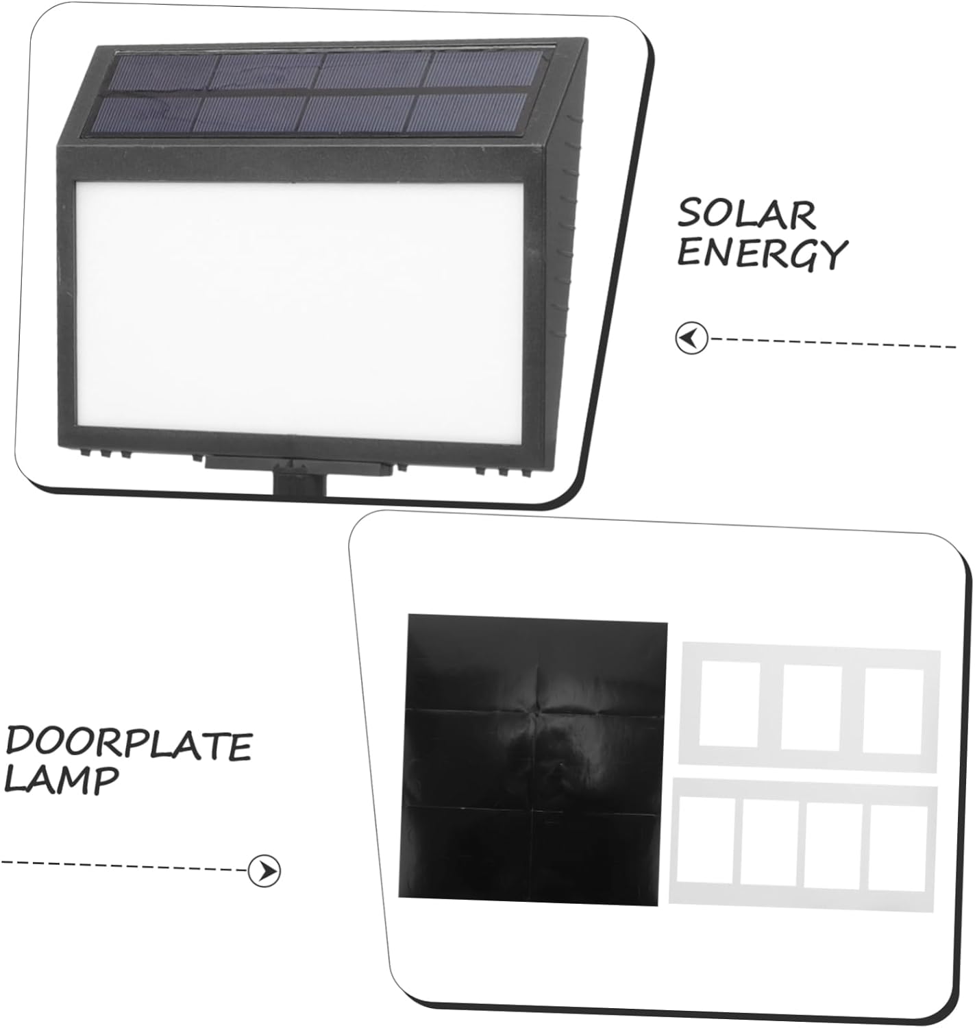 1set Solar Powered Number Sign Light Solar Address Plaque for Enhanced Visibility Easy Installation for Outdoor Use Wall-mounted Stake Options