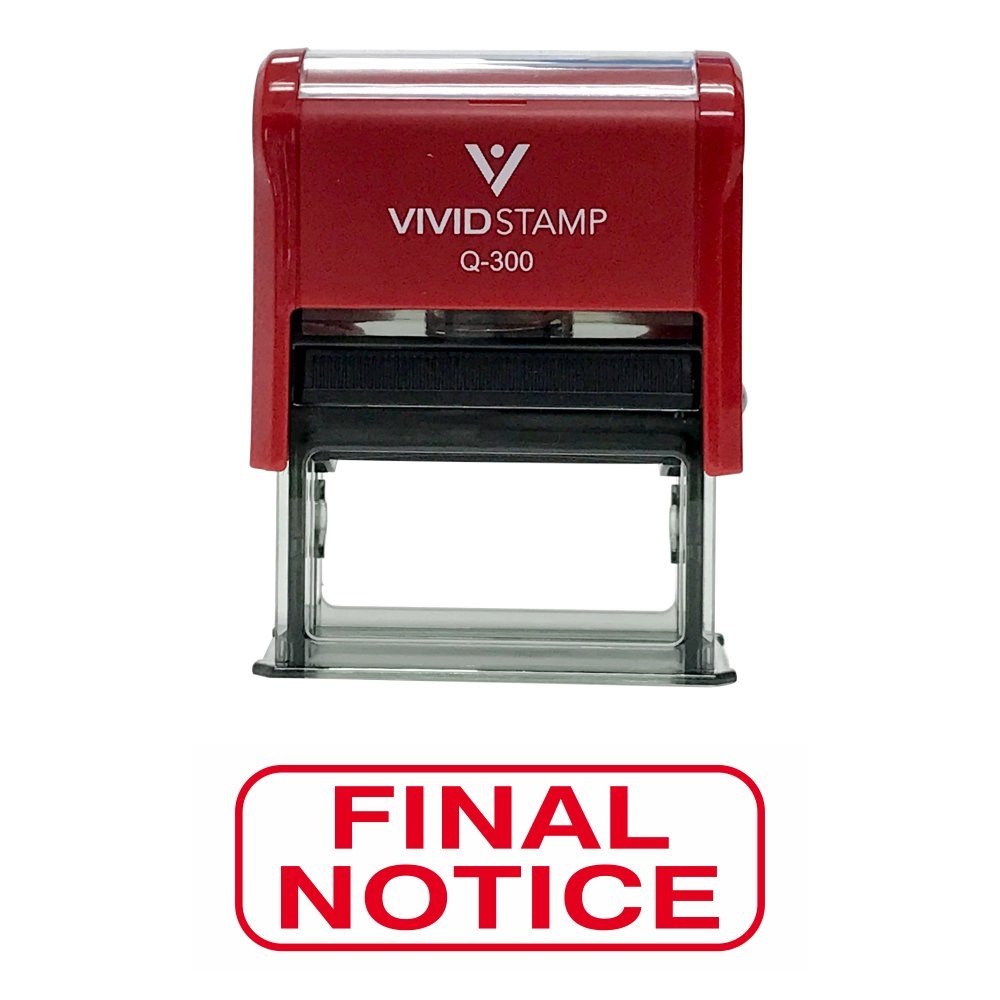 Sello de goma autoentintable para oficina (rojo) - L