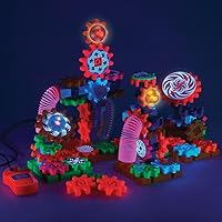 Vista 2 de Learning Resources Juego de luces y construcción de acción de engranajes, actividades STEM, habilidades motoras finas, kit de explorador para niños