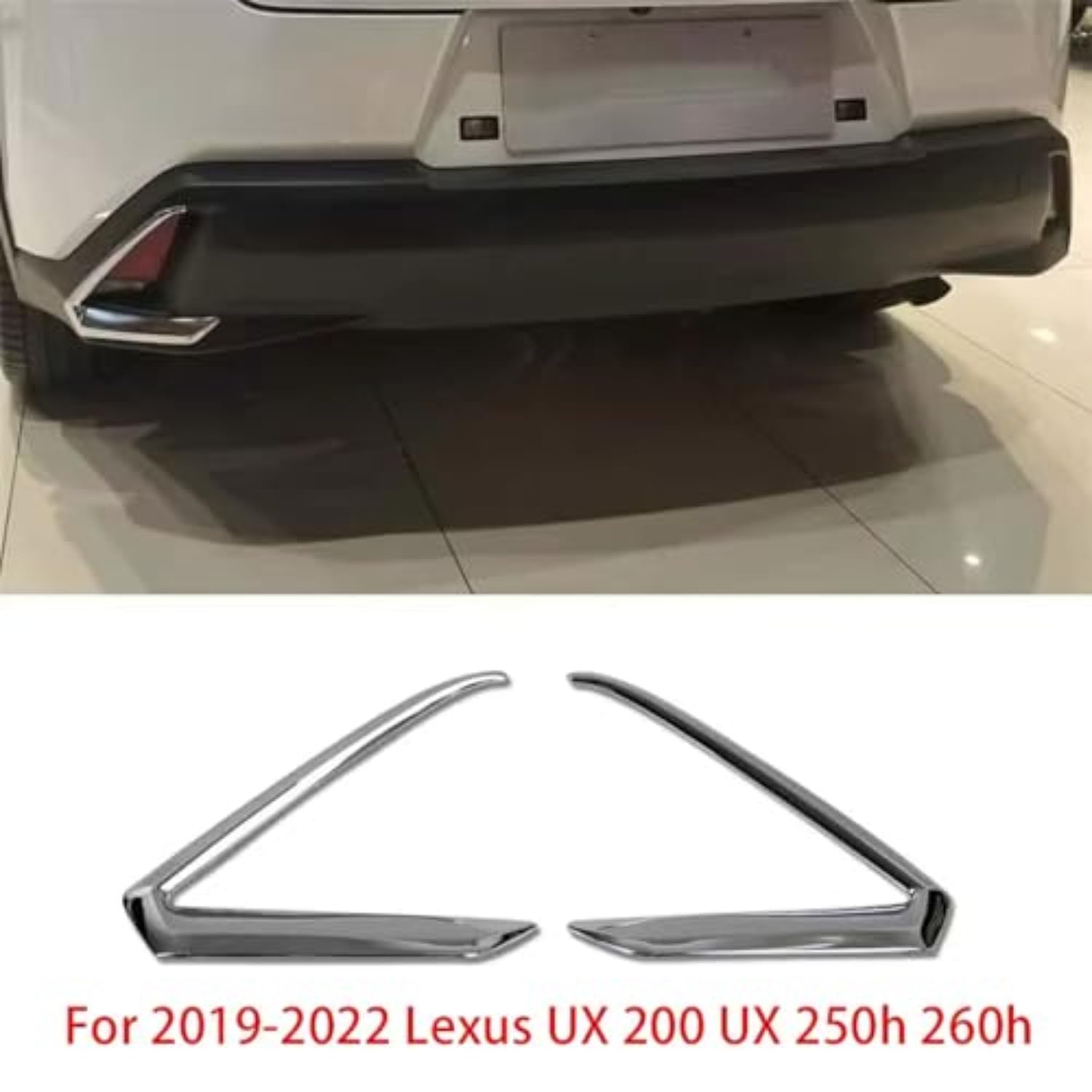 Moldura de moldura automotriz para Lexus UX 200 UX 250h 260h 2019-2022,Accesorios de Decoración Exterior de Automóvil Cromados ABS a Prueba de Rayones