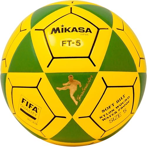 Mikasa FT5 Goal Master - Balón de fútbol, verde/amarillo, talla 5