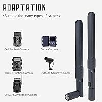 Vista 5 de Antena de cámara celular 4G LTE 8dBi RP-SMA macho de repuesto para Spypoint Stealth Cam Cámara de rastro celular, cámara de juego, cámara de caza