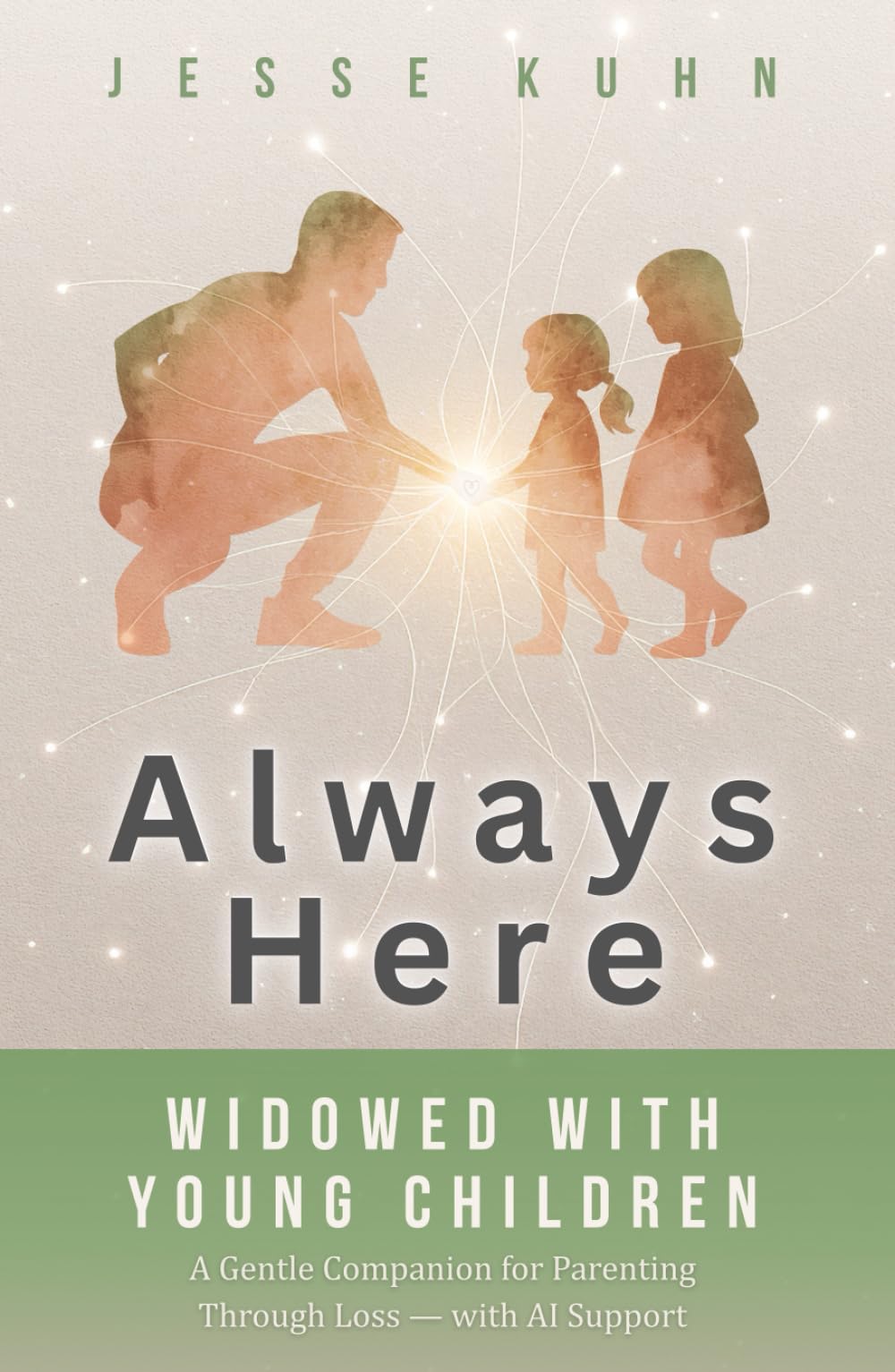 Always Here — Widowed with Young Children: A Gentle Companion for Parenting Through Loss — with AI Support
