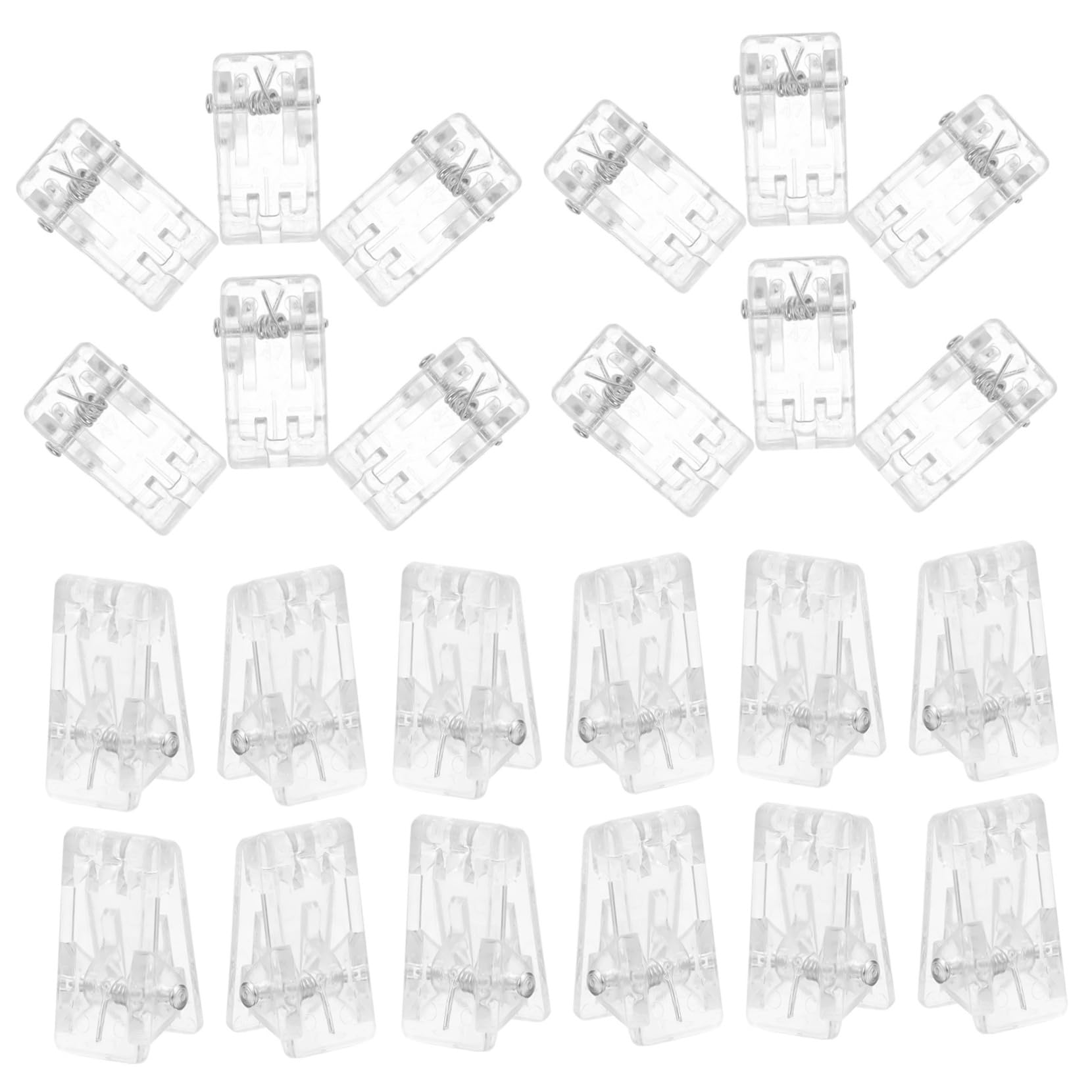 SHINEOFI 5 Sätze Transparenter Ausweishalter Miniclips Hängend Größe Büroklammern Mini-klemmen Abzeichen-clip Federclip Zum Basteln Transparenter Federclip Plakatwandclip Acryl 60 Stück * 5