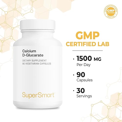 Miniatura 5 de Supersmart - D-glucarato de calcio 1500 mg por día - Suplemento antioxidante y desintoxicante | Sin OMG y sin gluten - 90 cápsulas vegetarianas
