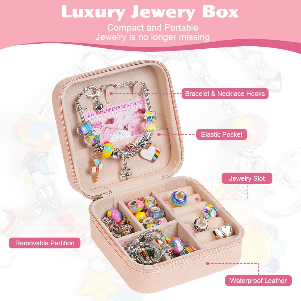 AUAUY Kit Giochi Crea Braccialetti DIY Regalo Bambina 5-10 Anni, Idee Originali per Natale e Compleanno