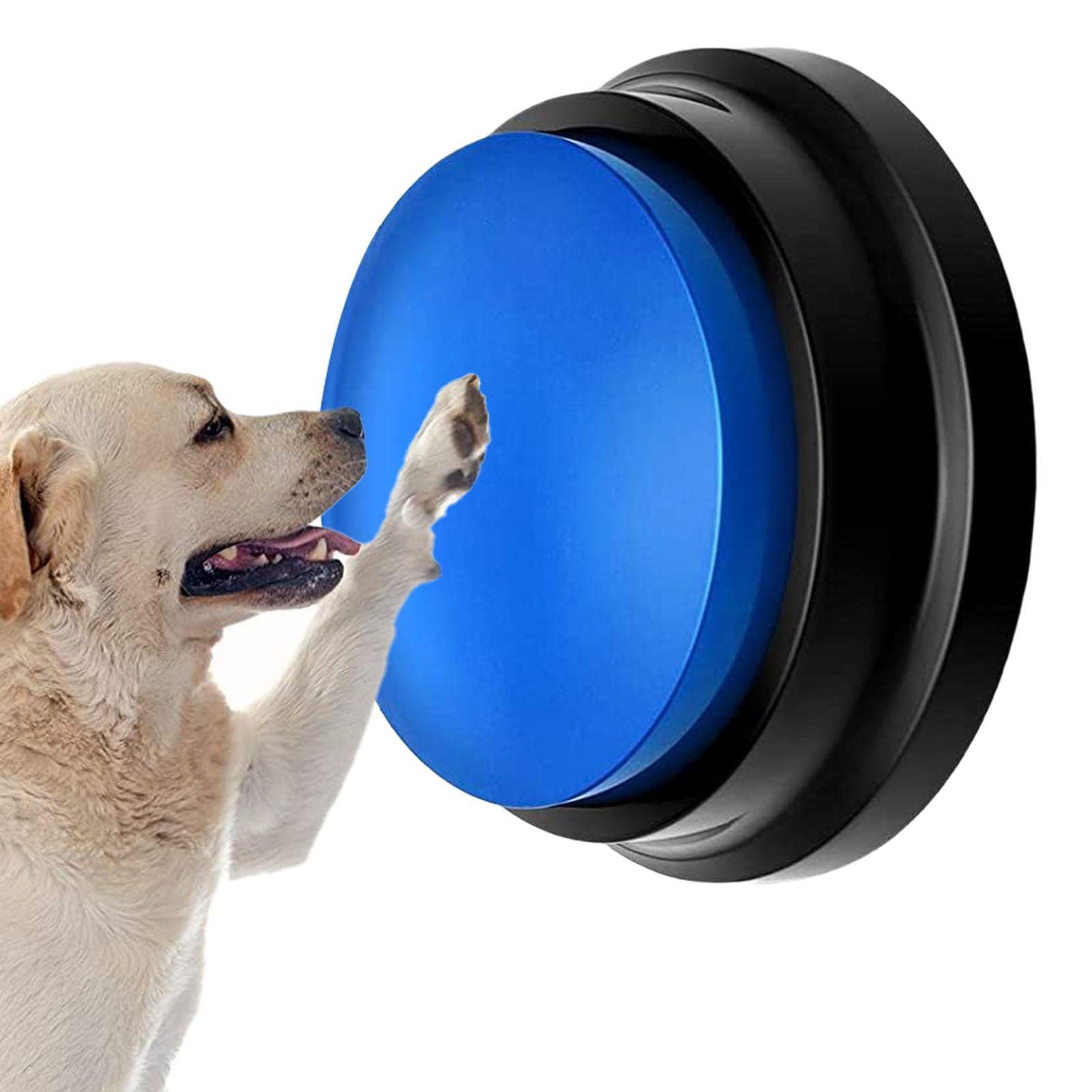 Teksome Pulsante Registrabile - Pulsanti parlanti registrabili per Cani | Cicalino di addestramento al comportamento degli Animali Domestici, Registrazione e Riproduzione di 30 Secondi, Regalo