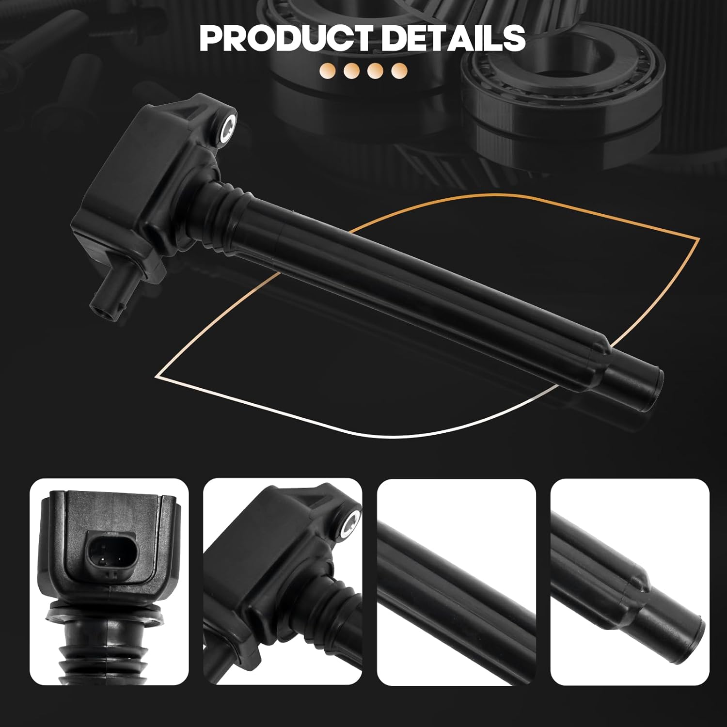 Ignition Coil UF751 UF754 (Set of 1) Compatible with Chrysler 200 Fiat 500X Jeep Cherokee Renegade Dodge Dart Ram ProMaster City Replaces 68242286AA 68242286AB 5C2113-2.4L L4-1 Pack