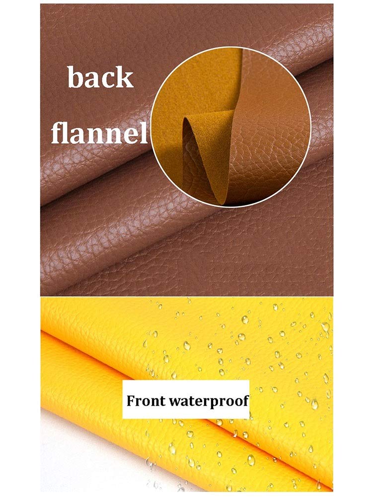 Textura de Cuero Pu Tela de Cuero Artificial Impermeable Tela de Cuero Material de Textura Acolchada de Cuero - Caqui, Tamaño 100 cm X 140 cm