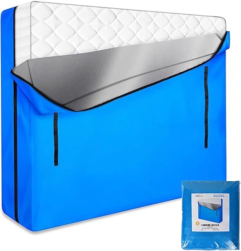 Miniatura 7 de Bolsas de colchón ANALIM para mudanza y almacenamiento, bolsa de almacenamiento de colchón con cremallera y 8 asas de transporte resistentes,