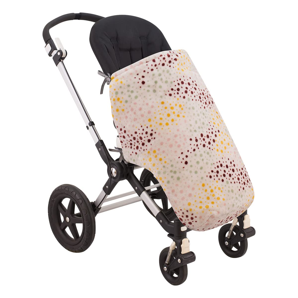 JYOKO KIDS Saco Cubrepiés de Invierno Compatible con Portabebés, Sillas de Coche y Cochecitos de Paseo | Polar Teddy Extra Suave | Hecho en España (COLORFUL PARTY, 100 Cm)