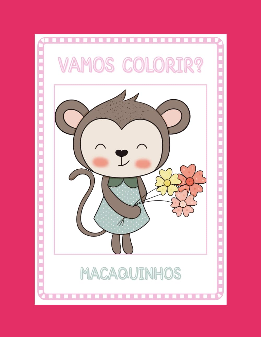 Livro de colorir sobre macaquinhos