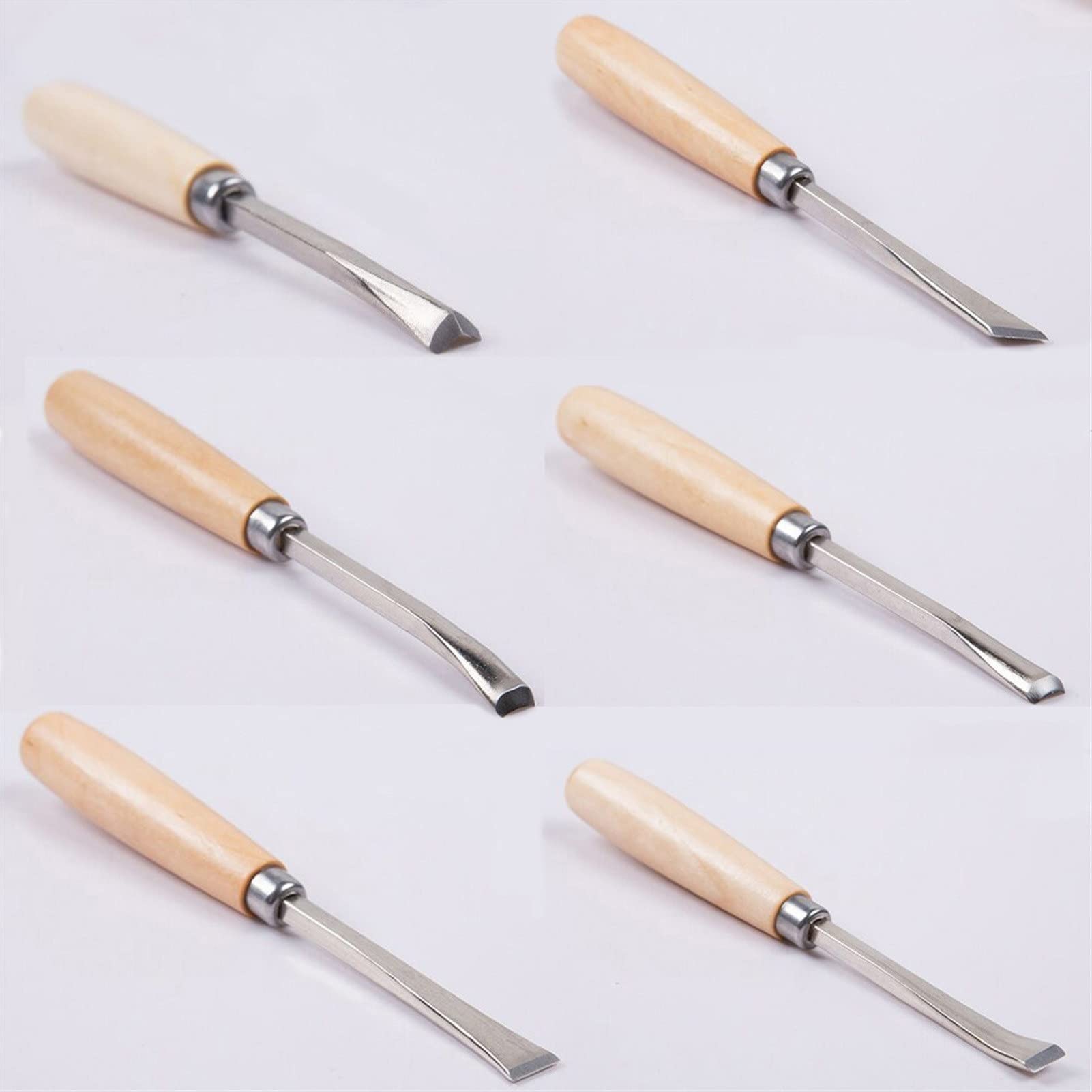Set mit 6/12/24 Messern für die Holzbearbeitung mit Meißeln, Handwerkzeug, professionelles Meißel-Set, Holzschnitzmesser,